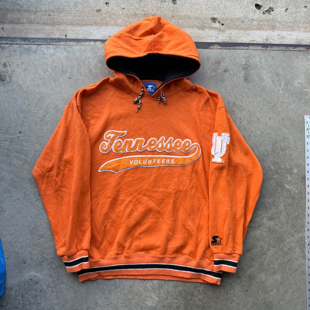 Vintage Starter Tennessee Volunteers Hoodie Orange Embroidered Large NCAA 90s